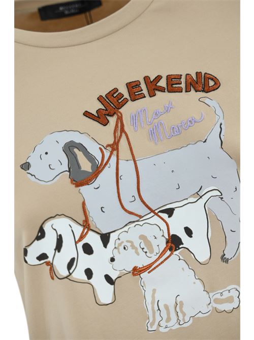 T-shirt Opaco con stampa e ricami WEEKEND MAX MARA | 2425946012600004